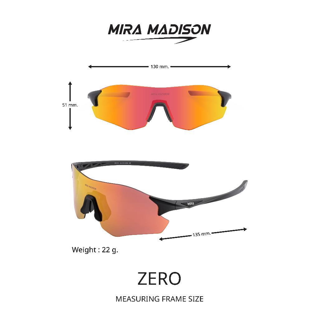 Mira Madison نظارة شمسية رياضية ZERO — صورة 4