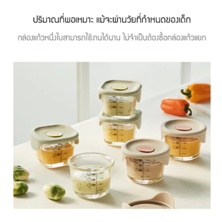 LocknLock (3 ชิ้น) กล่องแก้วเก็บอาหารทรงกลมสำหรับเด็ก Baby Food Container 180 ml. รุ่น LLG508S3 ชมพู