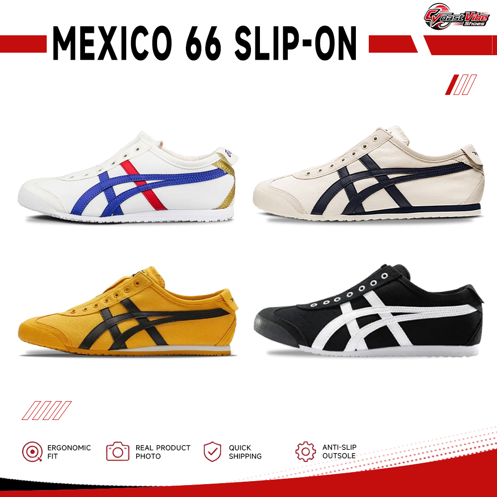 【ของแท้ 100%】Tiger MEXICO 66 Slip-on 🌙 ☁  เบา รองเท้าลำลอง ไซส์ 36-45 1183B475-100/1183A746-751/1183