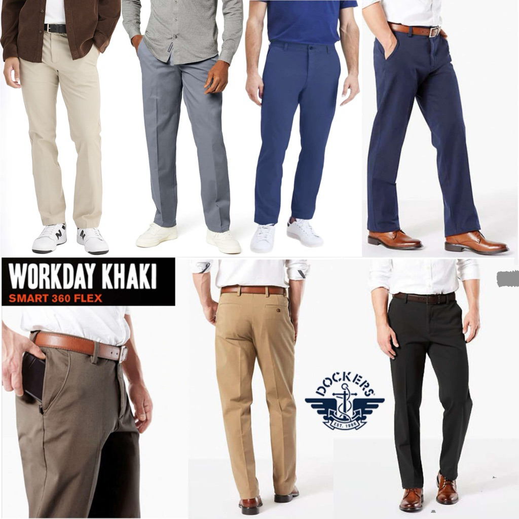 กางเกงขายาว Dockers Workday Pants With Smart 360 Flex Straight & Classic Fit Pant