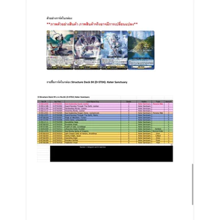 New 🟡 แวนการ์ด D-ST04 ชุดการ์ดพร้อมเล่น เด็ค ลูอัน เคเทอร์แซงค์ทัวรี Structure Deck Vanguard