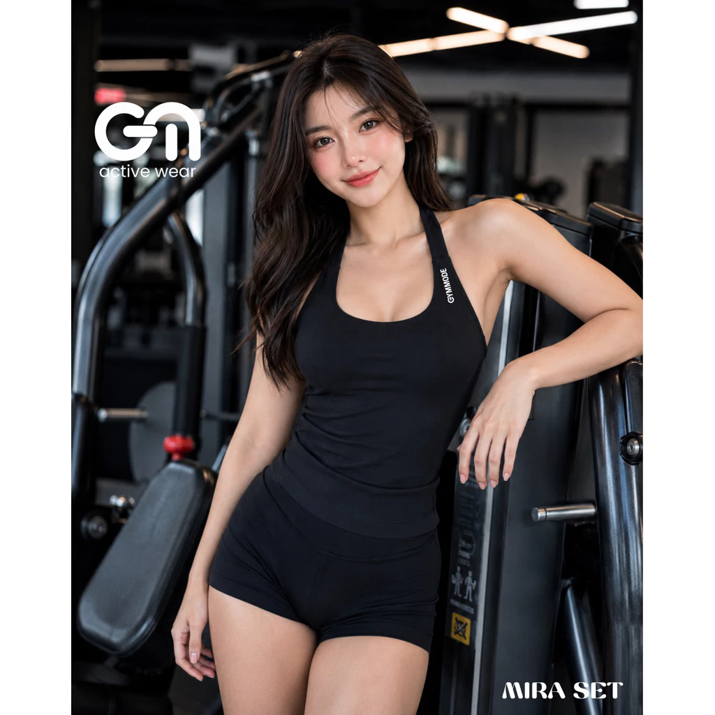 Gymmode-Mira set ชุดเสื้อบราคอเหลี่ยม หนาใส่สบาย