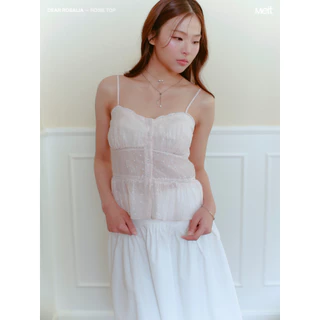 MELT.INMOMENTS Rosie Top เสื้อสายเดี่ยวแต่งลูกไม้ - พร้อมส่ง โค้ดลด 25% max 1,000