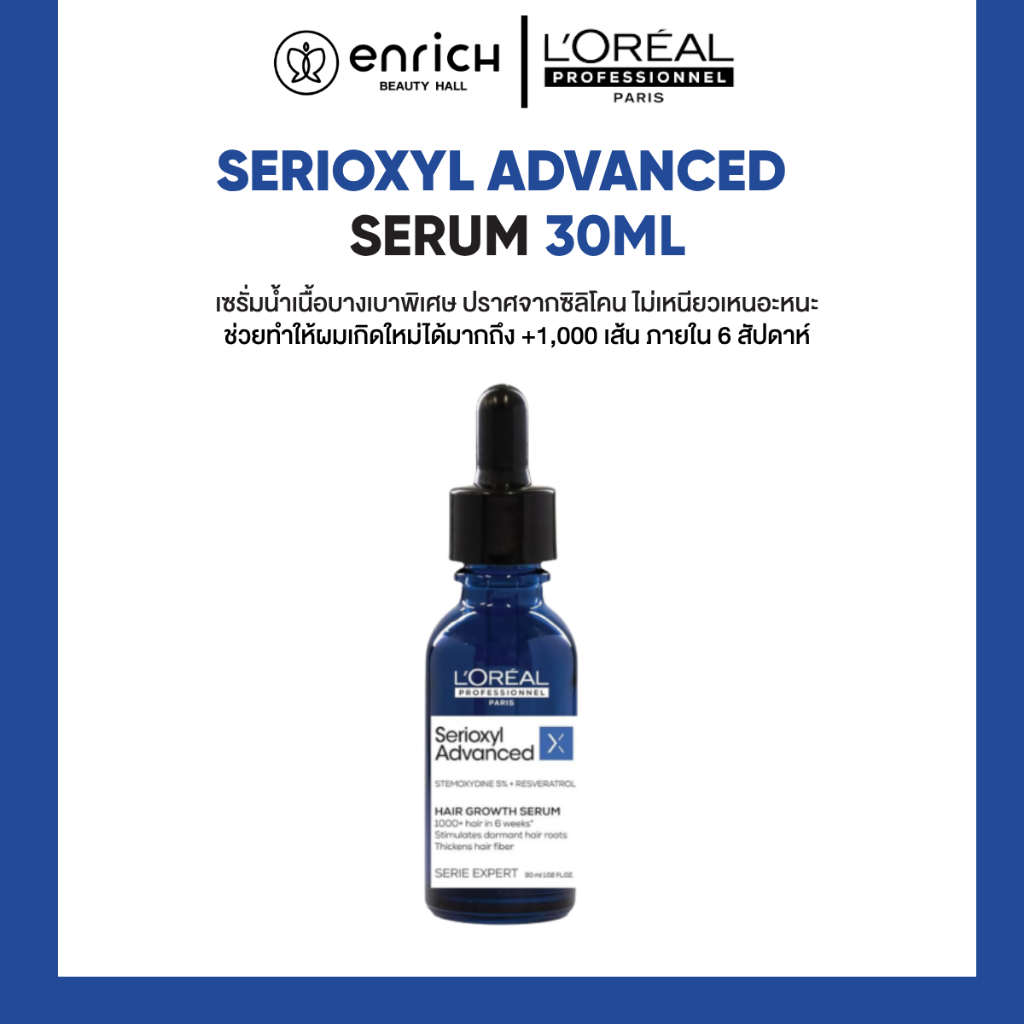 L'Oreal Professionnel Serioxyl Advanced Serum เซรั่มปลุกผม +1,000 เส้นใน 6 สัปดาห์ 30ml
