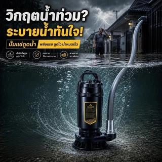 REAIM ปั๊มน้ํา ปั๊มแช่ 2'' ธรรมดา นิ้ว 3500W ปั้มแช่ดูดโคลน มอเตอร์ทองแดงแท้ 100%