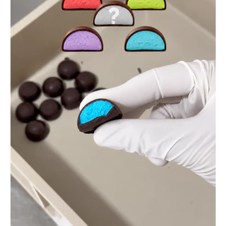 choco marshmallow มาร์ชเมลโล่เคลือบช็อกโกแลต 1กล่อง3ชิ้นมินิ รสผลไม้รวม มีรสซีเคร๊ดพร้อมส่ง มีบริการปลายทาง