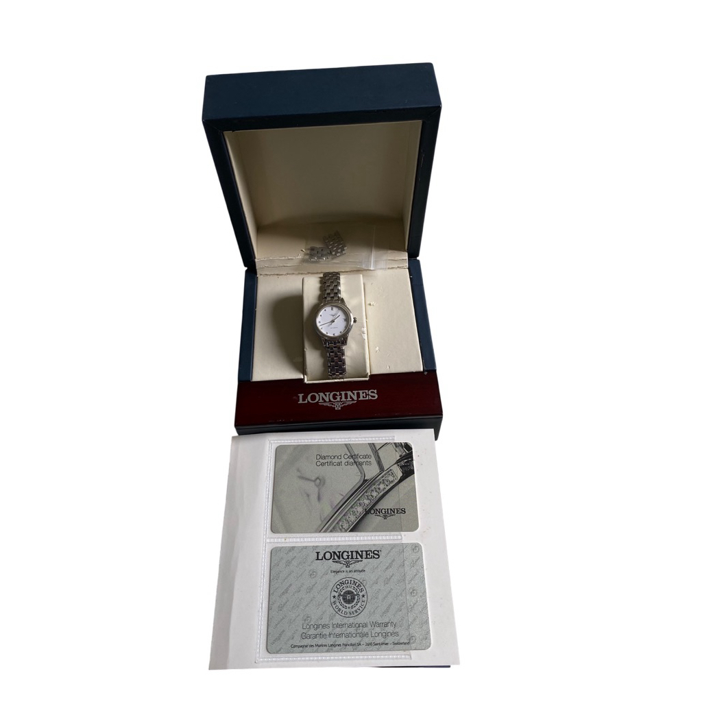 Longines Master Collection Lady Automatic Diamond 12 เม็ด L4.274.4.27.6 Full Set ของแท้