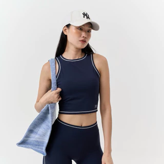 Healthyattitude.bkk - Racquet Club Top สปอร์ตบราคอสูง แต่งขอบ