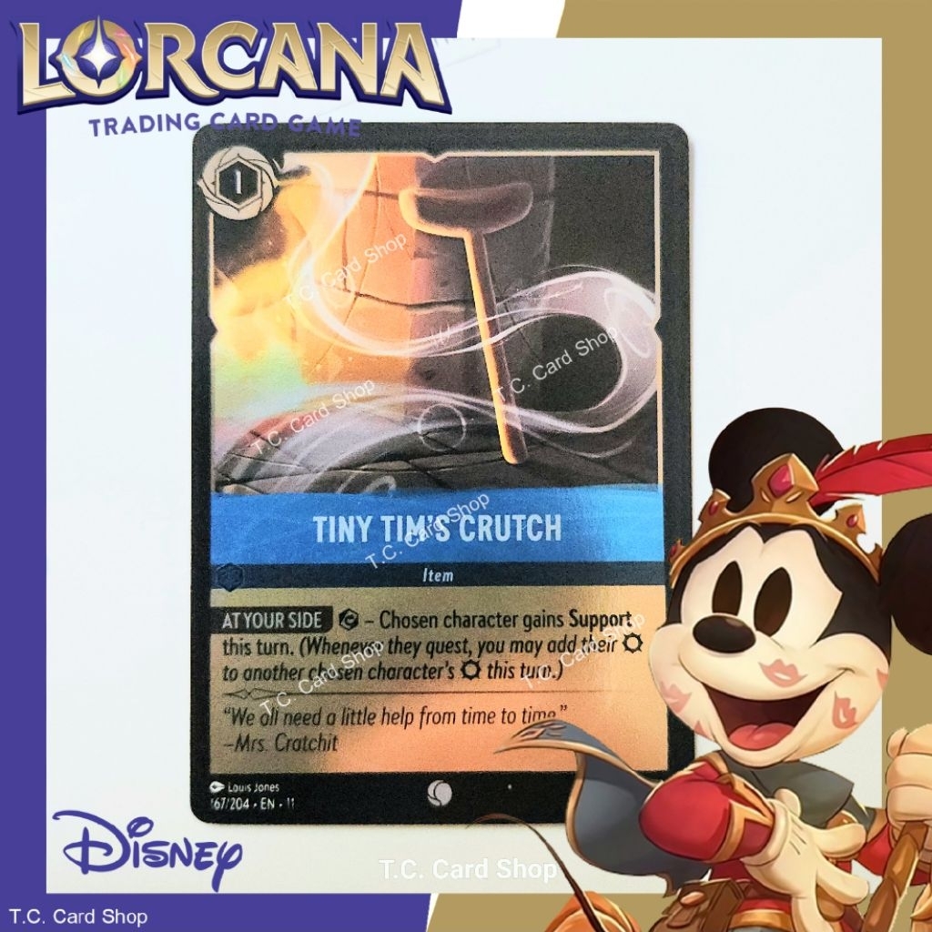 Tiny Tim's Crutch (Item) FOIL EN11 67/204 C (Winterspell) - Disney Lorcana  (ดิสนีย์ ลอร์คาน่า)