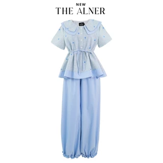Thealner-AN816 (เซ็ตเสื้อสก็อตคอปก2ชั้น กางเกงขายาว)
