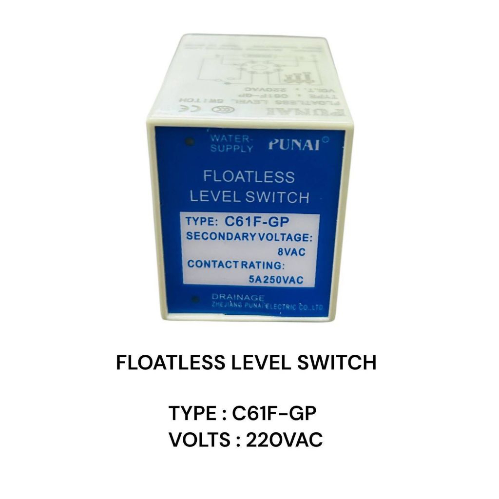 FLOATLESS LEVEL SWITCH
TYPE:C61F-GP
VOLTS:22OVAC