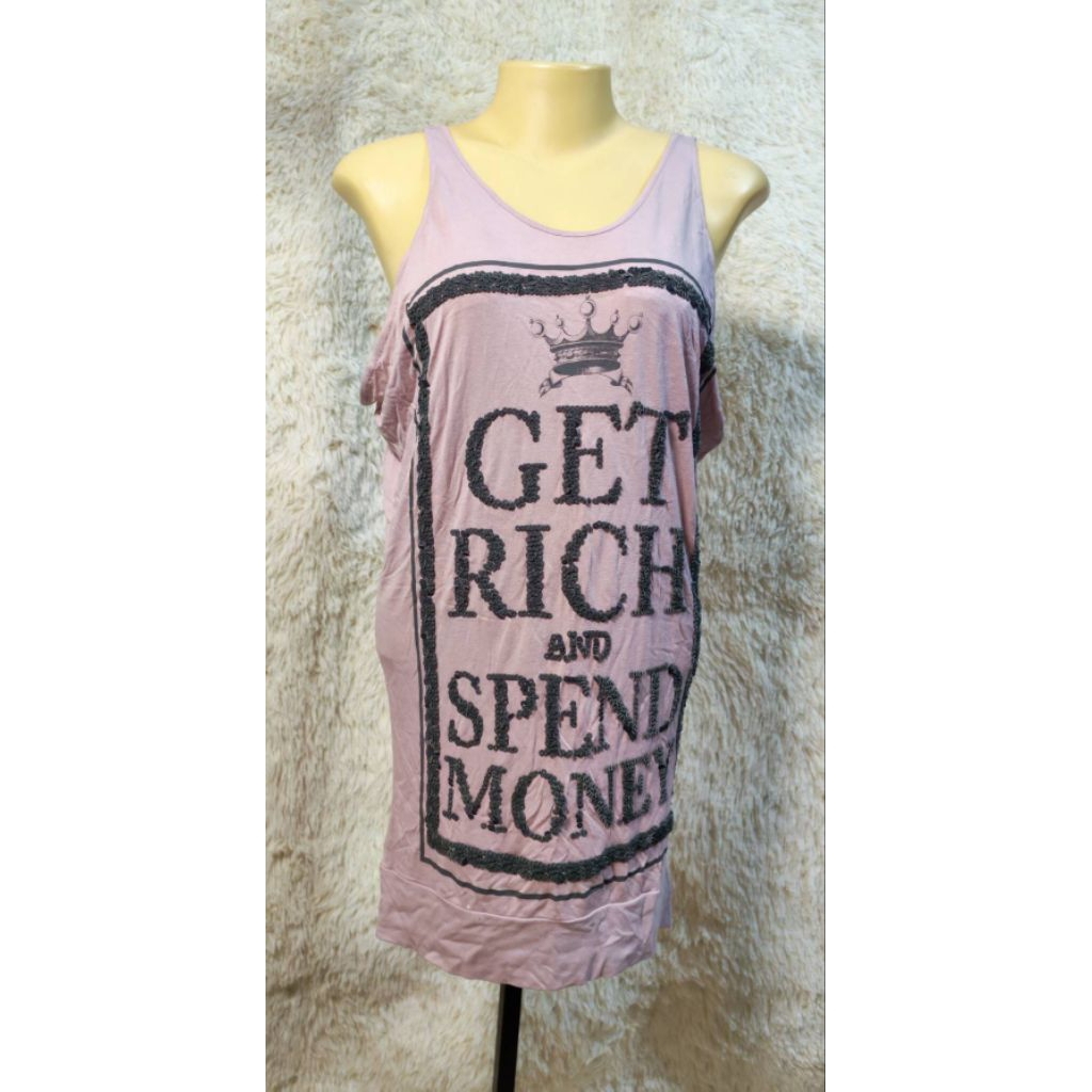 มือ 2 เสื้อกล้ามชมพู GET RICH