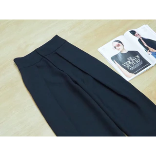 ZARA Balloon Trouers กางเกงผ้าคอตตอน เอวสูง (เหนือสะดือ) ผ้ายืด งานแท้