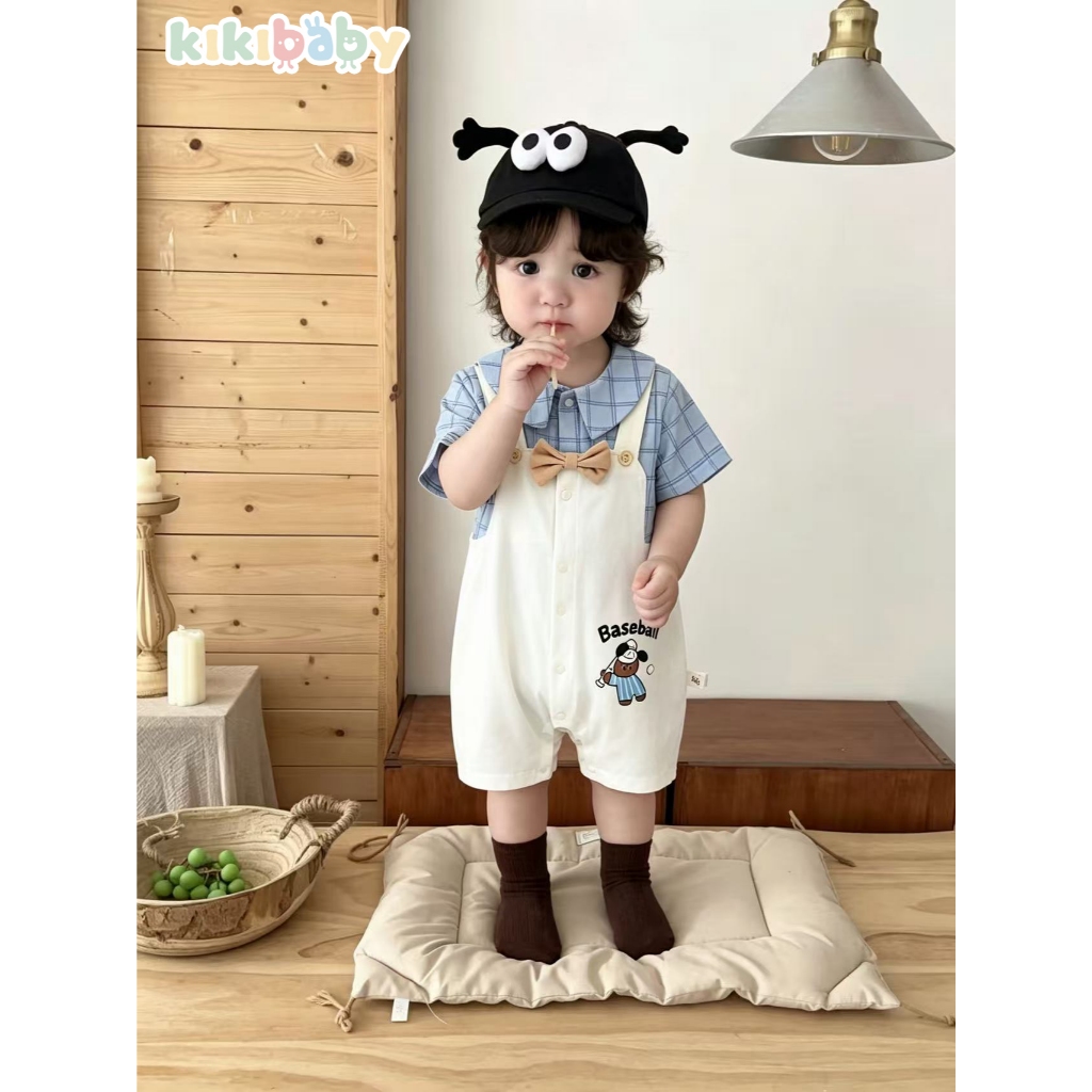 66-90 kikibaby ชุดเด็กทารกกระดุมผ่าหน้า บอดี้สูท รูปที่ 7