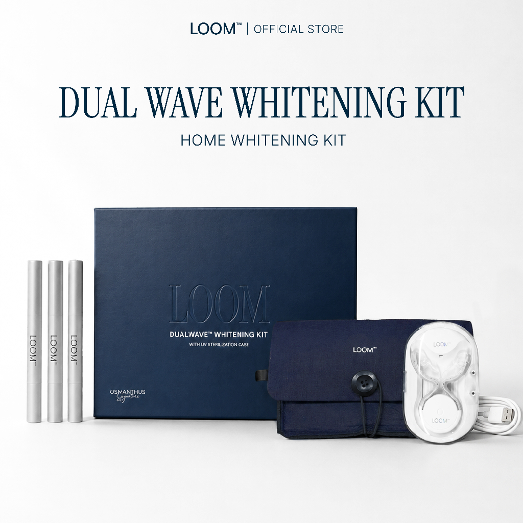 เครื่องฟอกสีฟัน Loom Dual Wave Whitening Kit LED 2 สี พร้อมเจล HP6% 3 หลอด รุ่น 29TW
