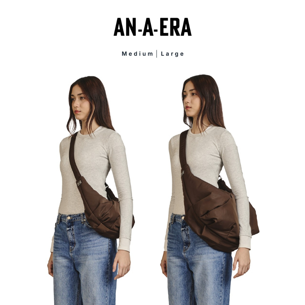 AN-A-ERA (JIRA STUDIO) - Roamer Original กระเป๋าสะพายข้างผ้าไนลอนสะท้อนน้ำ
