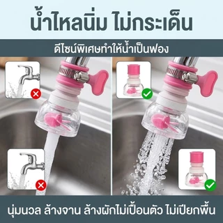 หัวต่อก๊อกน้ำ(รุ่นอัพเก รดปรับค่าPHในน้ำ)หมุนได้ 360°Cชั้นกรอง6ชั้นกันน้ำกระเด็นหัวกรองก๊อกน้ำ ที่กรองน้ำ หัวกรองน้ำ