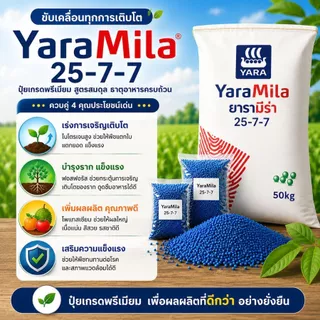 ปุ๋ย Yara 25-7-7 แบบบรรจุ 100 กรัม - 2 กก