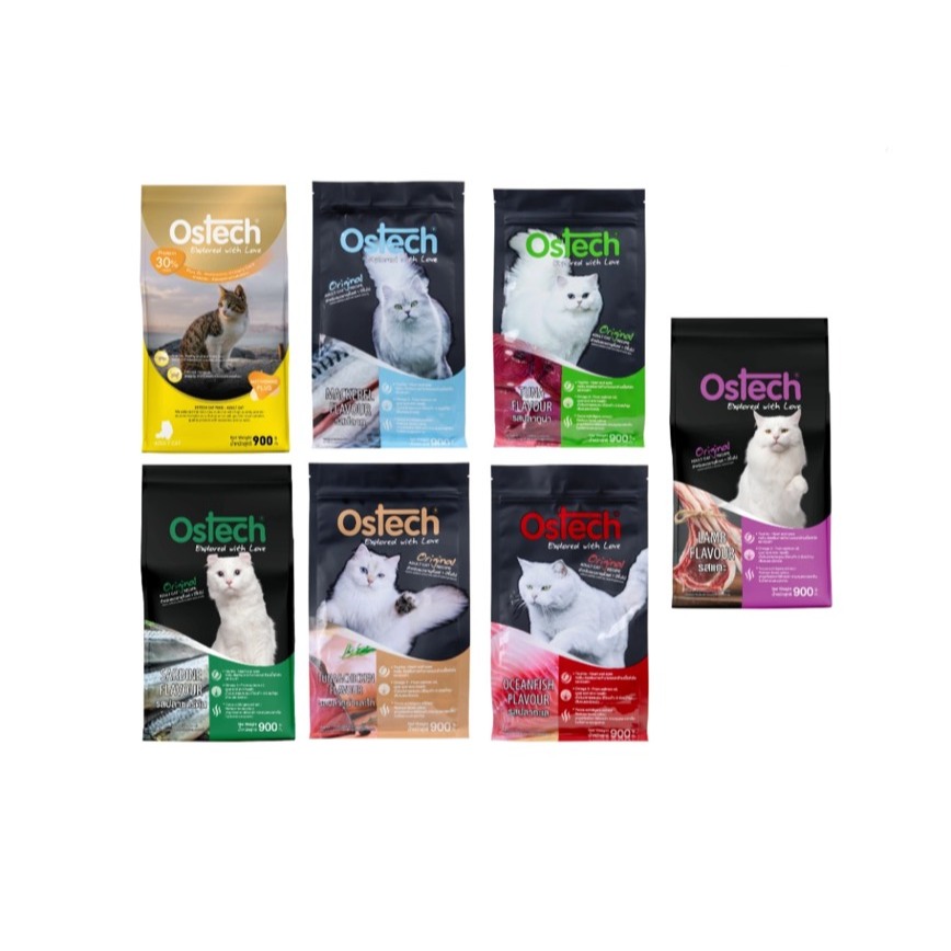 Ostech ออสเทค ออริจินัล อาหารเม็ดแมว 900 กรัม