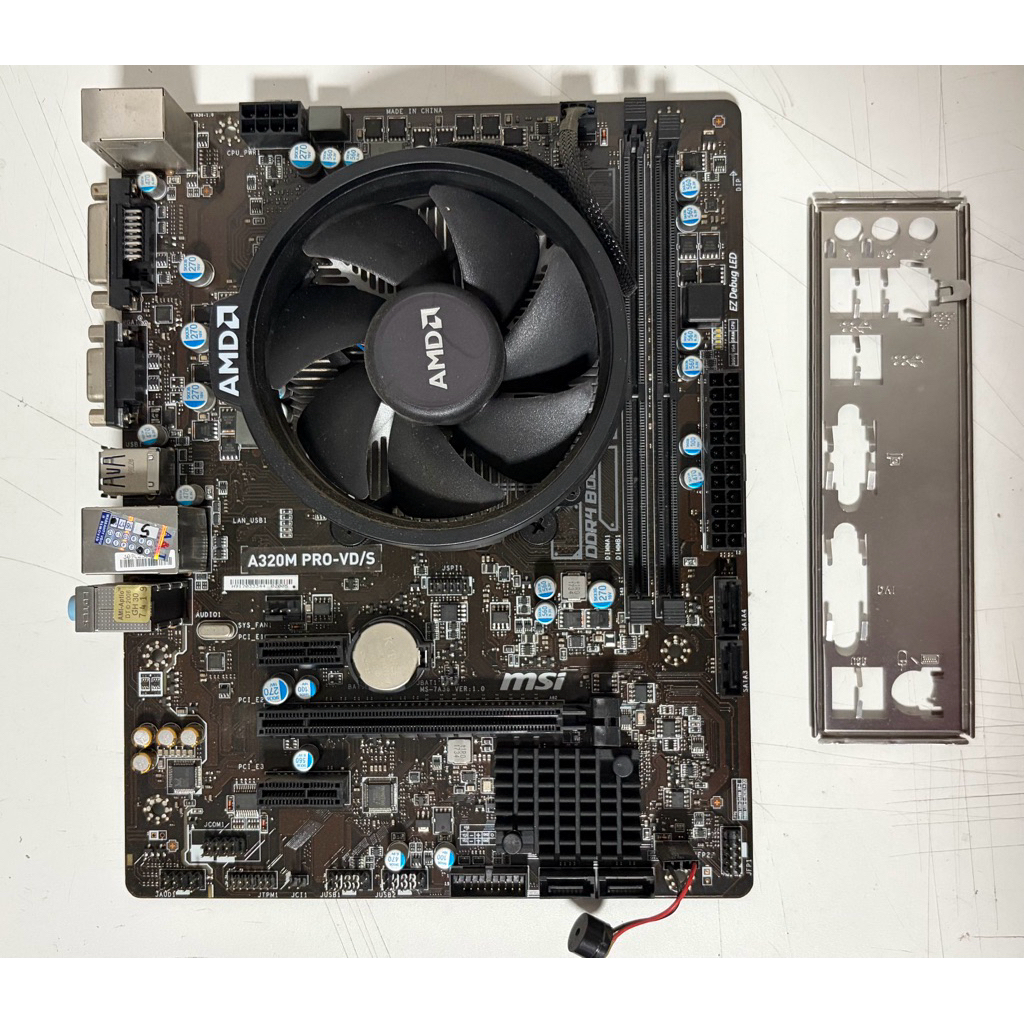 เมนบอร์ด Mainboard A320M PRO-VD/S +ฝาหลัง มือสอง