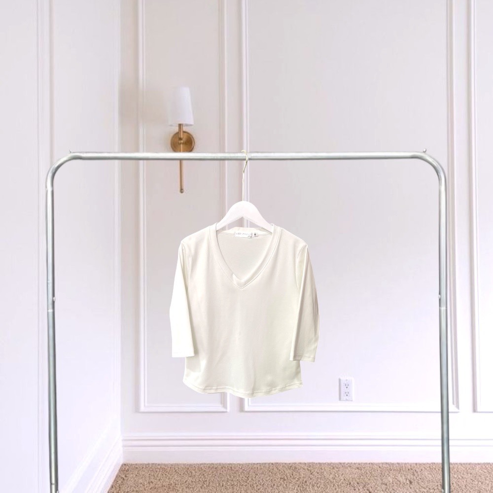 V25 - เสื้อคอวีแขน ห้าส่วน