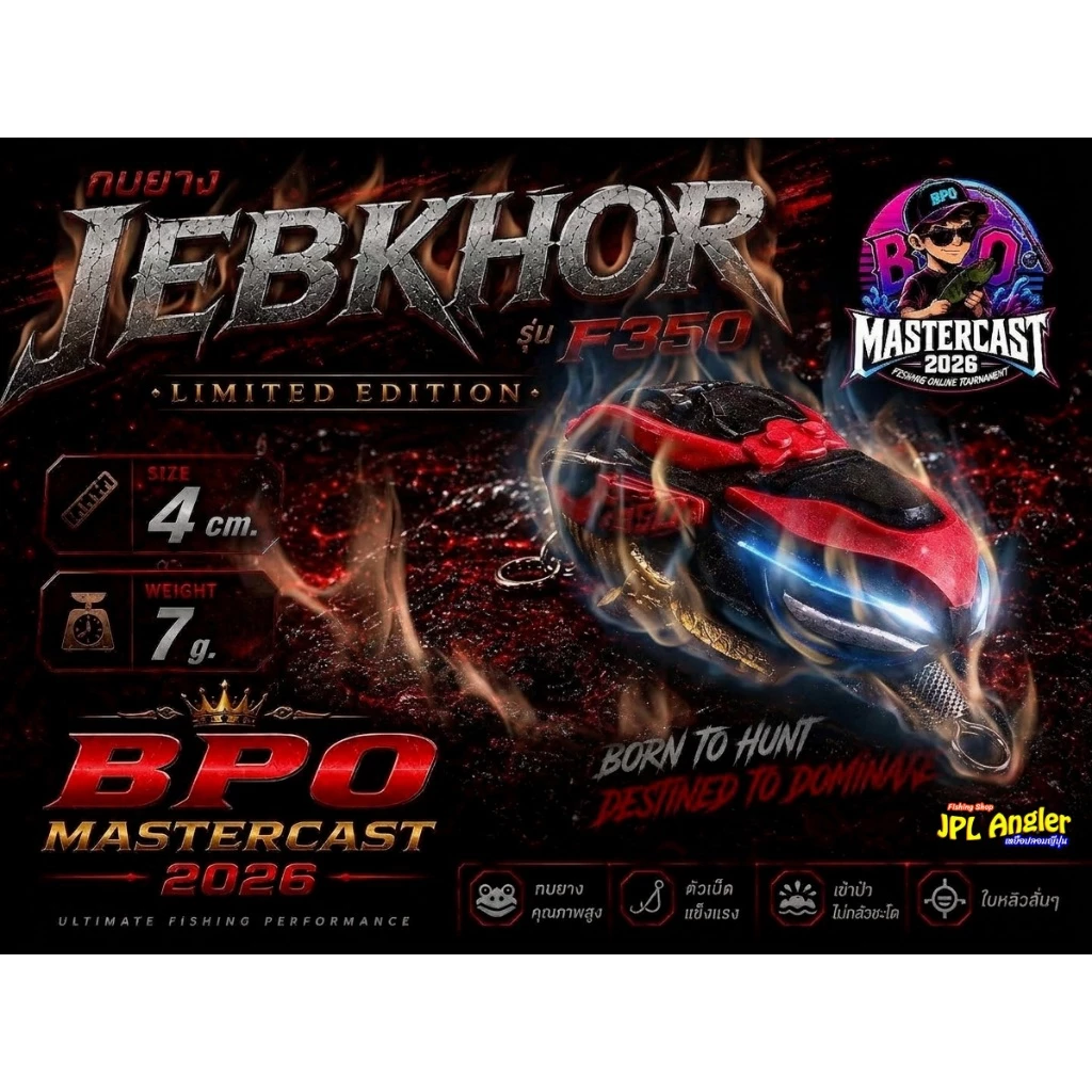 กบยาง เจ็บคอ ลิมิเต็ด กิจกรรม BPO MasterCast 2026 Jebkhor F.350 ค่าย SLOT