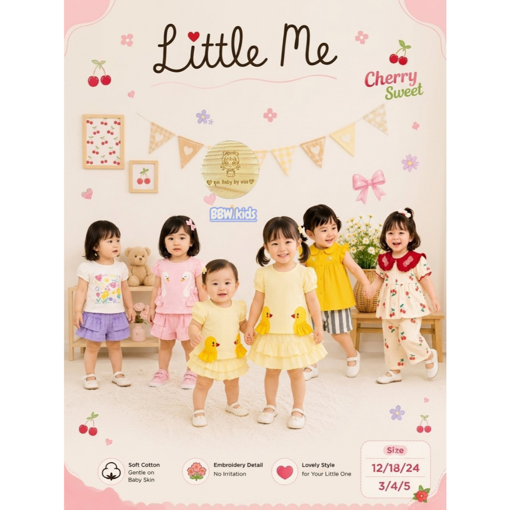 ต.3 Little me New in เสื้อผ้าเด็กผู้หญิง 1-5 ขวบงานสวยสดใส