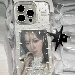 เคสไอโฟน Samsung A16 A12 A15 A06 A03 A05 A23 A03S A13 A14 A05S A54 A04 A30S A52 แอดวานซ์ไวท์แป้งฝุ่นกลิตเตอร์สตาร์อิงลิช