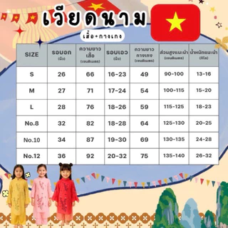 พร้อมส่งจากไทย**ชุดประจำชาติเวียดนามเด็กหญิงเด็กชายชุดอาเซียนชุดaecเด็ก3-10ปี