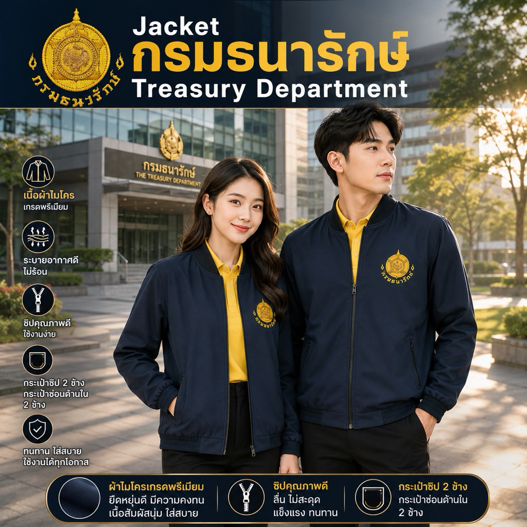 แจ๊คเก็ตปักตรากรมธนารักษ์(ปักหน้า)