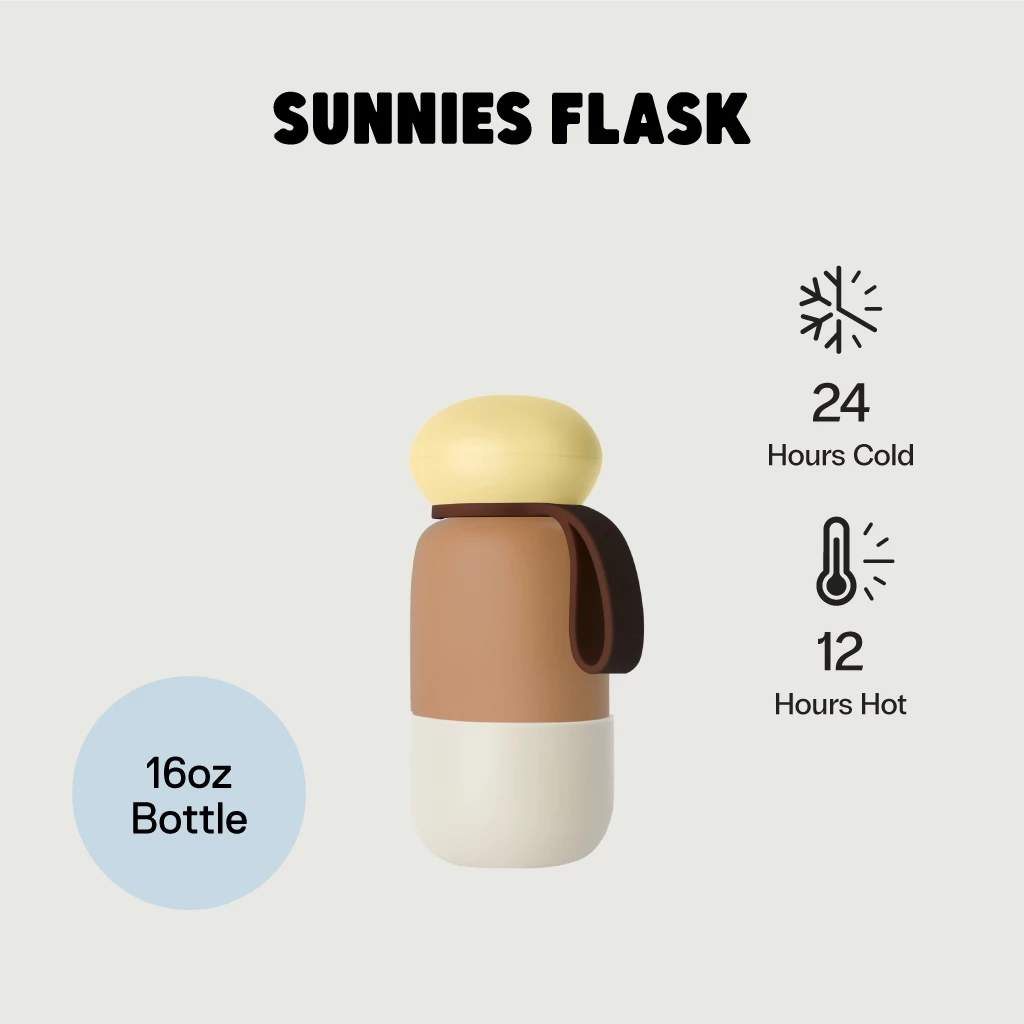 Sunnies Flask 16oz Bottle (Ready Made กระบอกน้ำขนาด 16 ออนซ์)