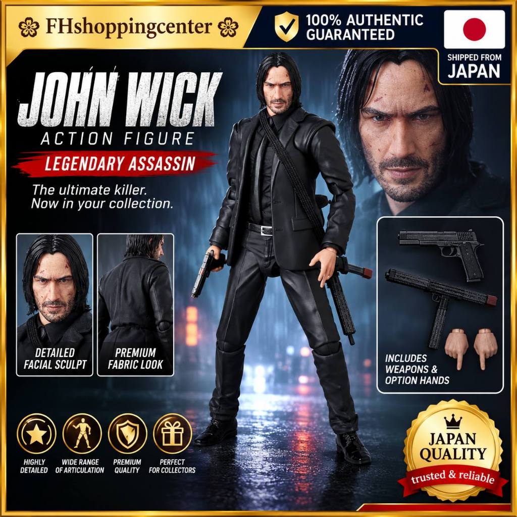 MAFEX No.233 JOHN WICK Chapter 3, approximately 160mm tall, non-scale, painted action figure.