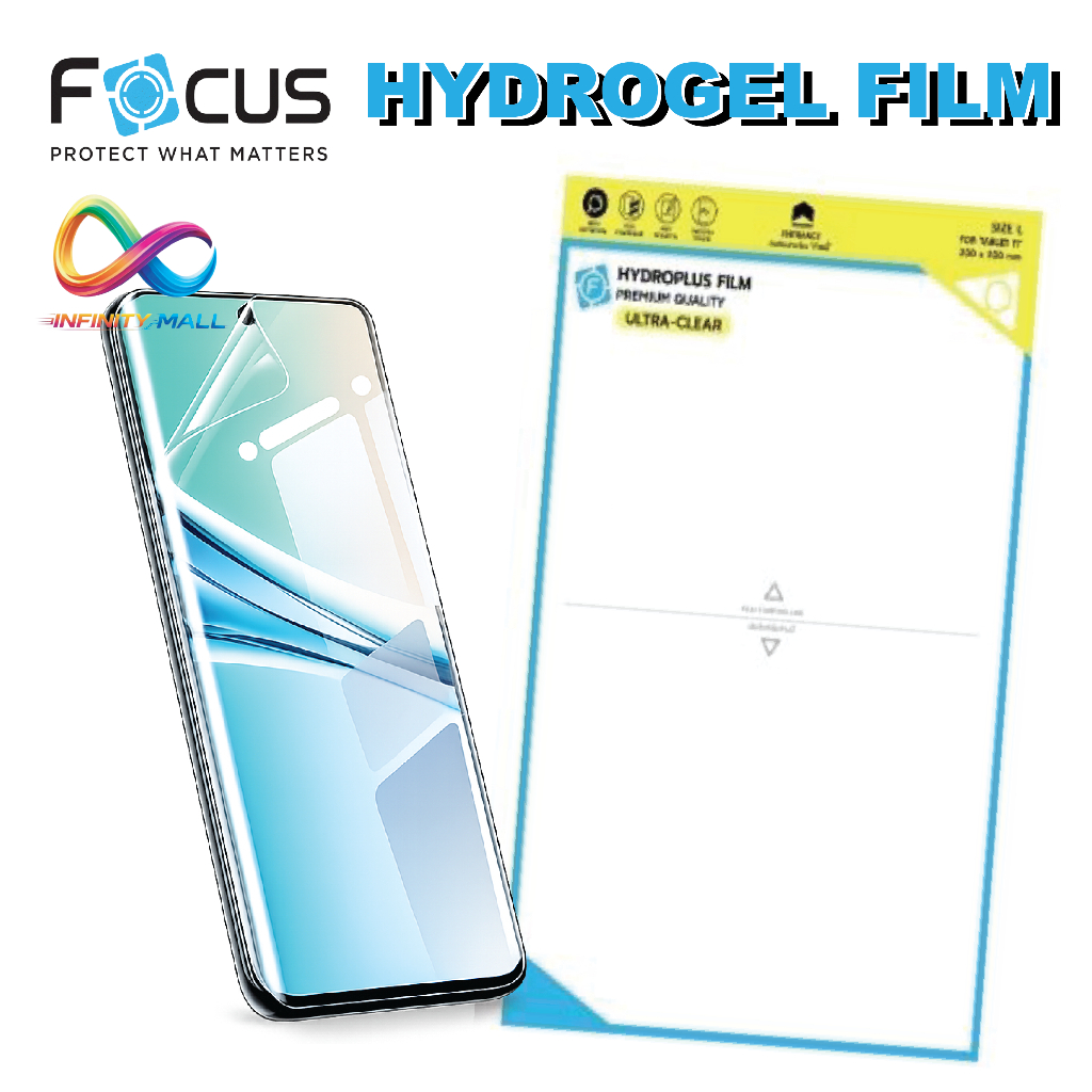 ฟิล์มไฮโดรเจล โฟกัส ใส สำหรับ Redmi Note 15 14 13 12 11 11s 10 10s 14C 13C 9T 9s 9 pro plus Focus hydroplus film