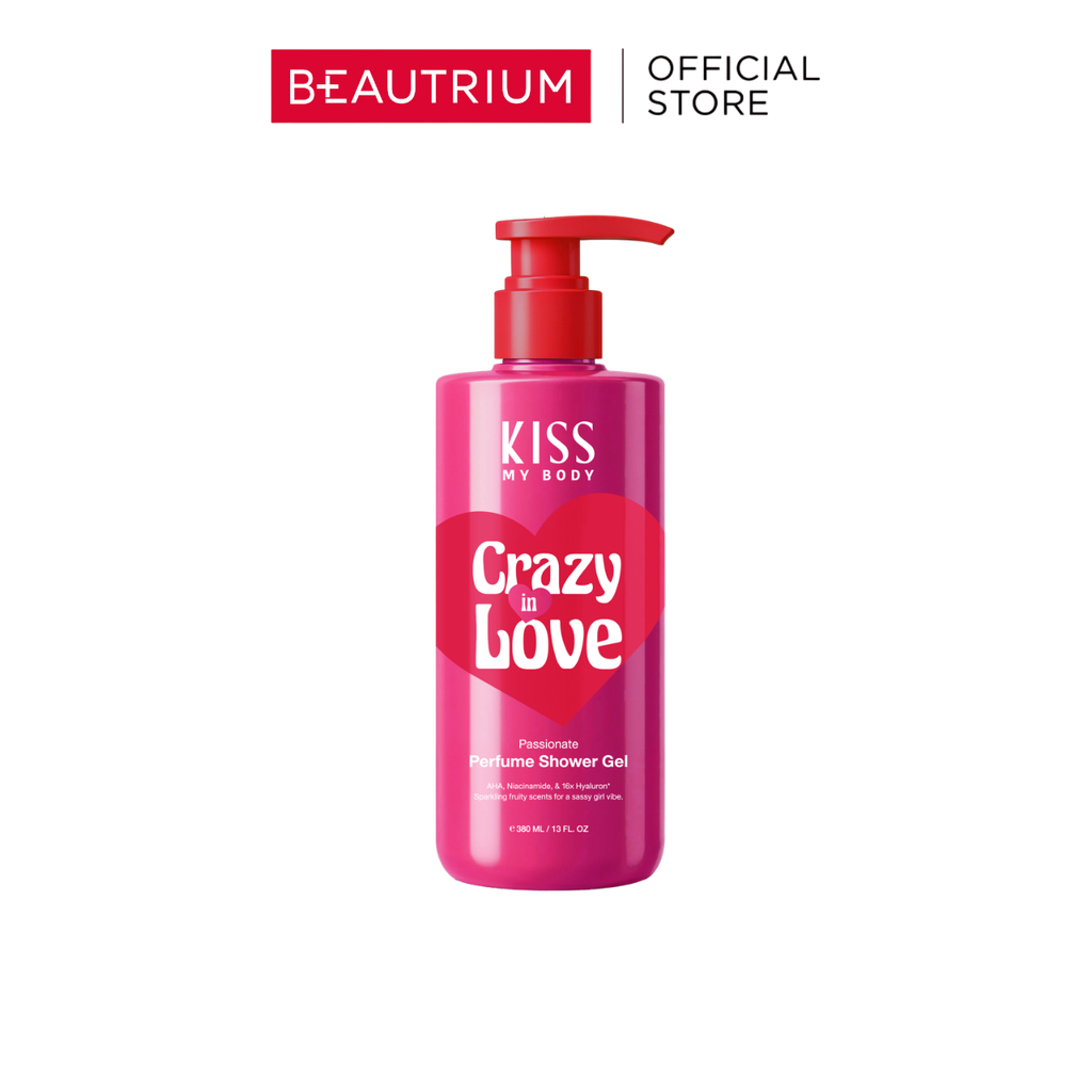 KISS MY BODY Perfume Shower Gel Crazy In Love ผลิตภัณฑ์ทำความสะอาดผิวกาย 380ml