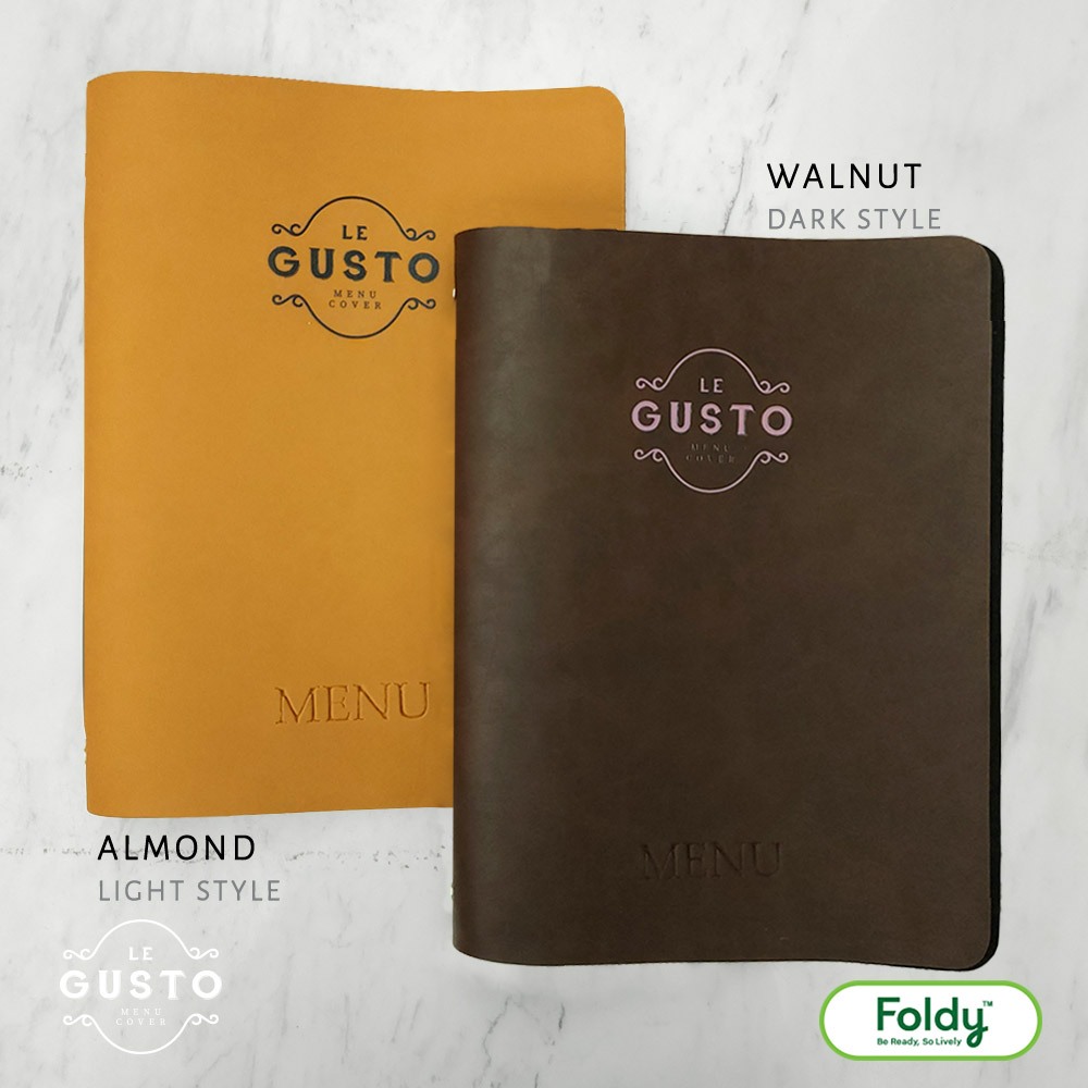 [พร้อมส่ง] เล่มเมนูปกหนัง a4 เมนูปกหนังA4 แฟ้มปกหนัง PU ห่วงโลหะ เล่มเมนูอาหาร Menu leather PU Menu 