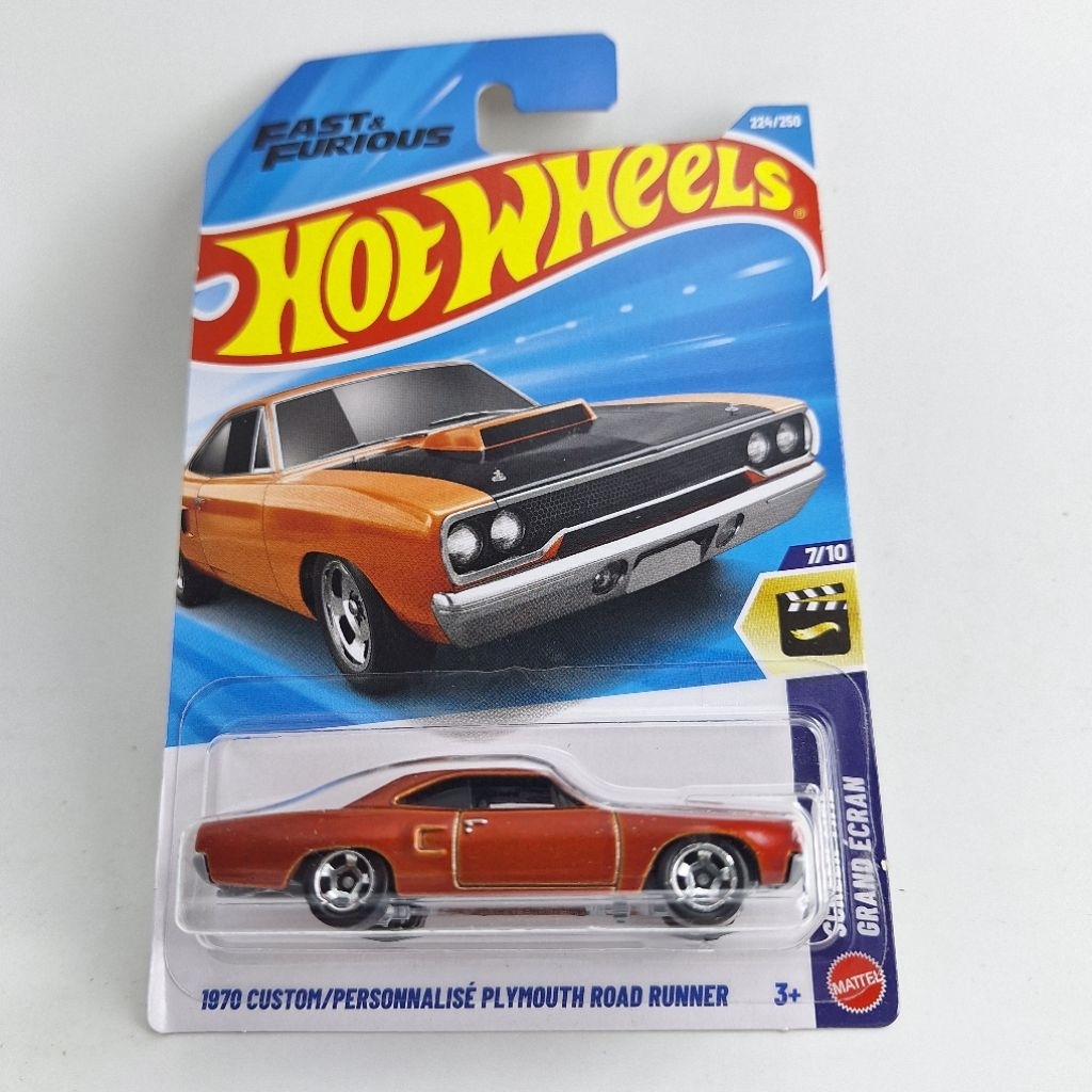 รถเหล็ก Hotwheels 1970 CUSTOM PLYMOUTH ROAD RUNNER FAST&FURIOUS (ib15)