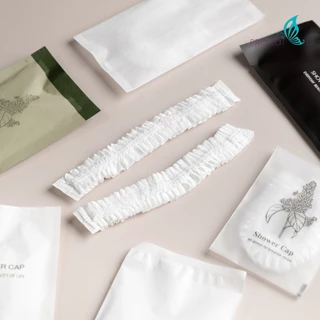 PRAKAIVANICH หมวกคลุมผม/หมวกตัวหนอน 【แพ็ค 50 ชิ้น】 Shower cap (พลาสติก/แป้งข้าวโพด/สปันบอนด์)