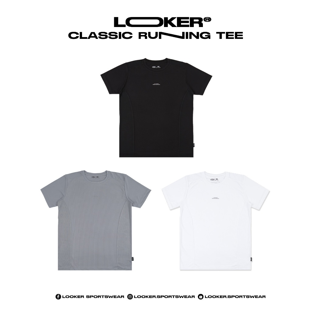 LOOKER Sportswear 2026 - Classic Running Tee เสื้อวิ่งแขนสั้น สีพื้น