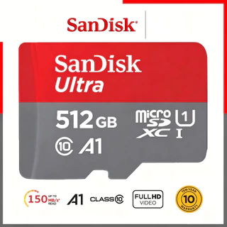 Sandisk Ultra Micro SD Card 128GB Speed 140MB/s, 256GB ,512GB Class10 A1Speed 150MB/s SDXC(SDSQUAC)