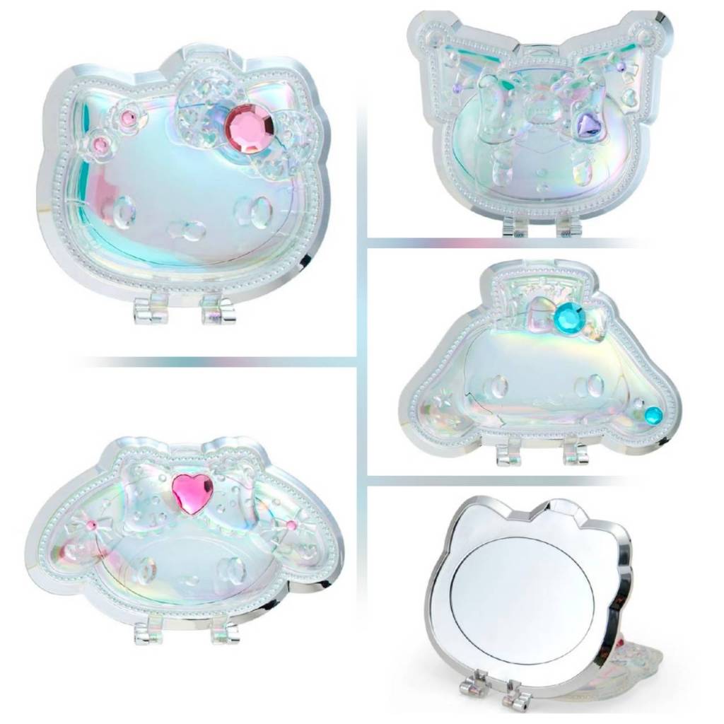 แท้ พร้อมส่ง! กระจกSanrio Crystal Mirror Kitty Kuromi My Melody Cinnamoroll ประกายสวย