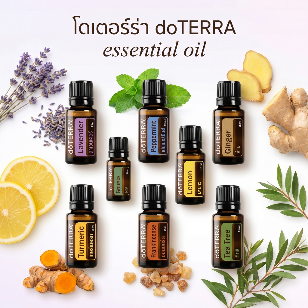 【ของแท้ 100%】 โดเตอร์ร่า doTERRA essential oil 15ml ลาเวนเดอร์/เปปเปอร์มินต์/ง่าย/มะนาว/เทอร์เมอร์ิก/ออนบอร์ด/ลูเคร์