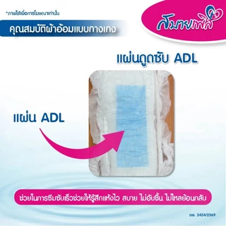 แพมเพิสผู้ใหญ่ Sabaipers แบบกางเกง 100 ชิ้น ไซส์ L ซึมซับมากที่สุด นุ่มสบาย