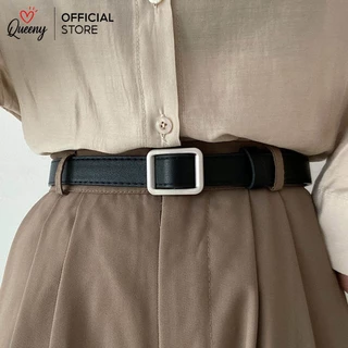 🔥[ขายถูก]🔥L1เข็มขัดหนังผู้หญิงลำลองหัวเหลี่ยม เข็มขัดแฟชั่น หนังPU คุณภาพดี มี 4 สีให้เลือก
