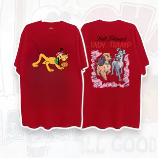 (สไตล์ Y2K เกาหลี) แฟชั่นฮิต เสื้อยืด เสื้อยืดโอเวอร์ไซส์ผู้หญิง พิมพ์หน้าและหลัง แต่งตัวไปเที่ยว