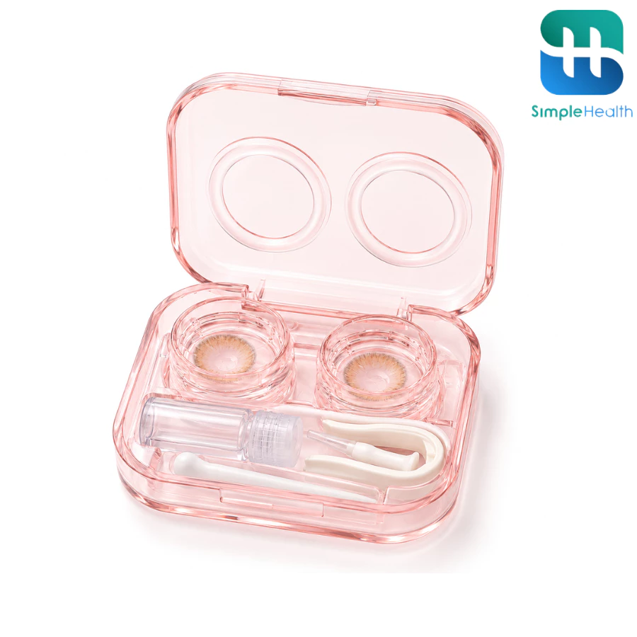 Simple Health ตลับคอนแทคเลนส์ กล่องใส่คอนแทคเลนส์ Contact lens Box Set พร้อมอุปกรณ์ ใช้งานง่าย
