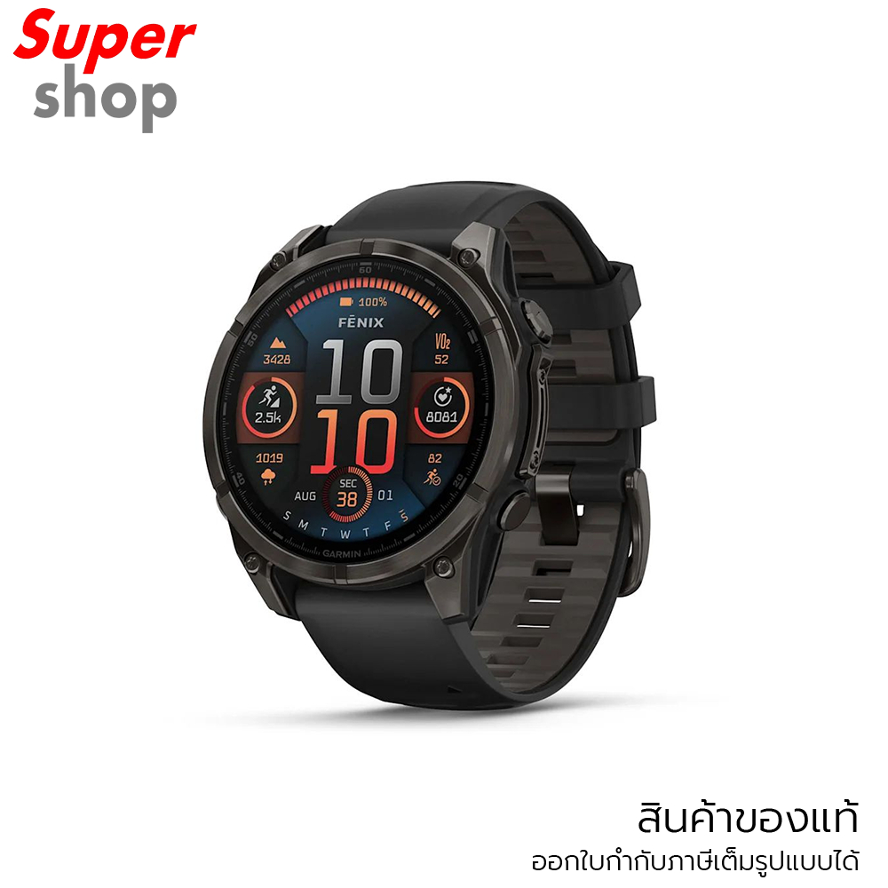 GARMIN Smartwatch FENIX 8 AMOLED ขนาด 47 mm. รุ่น FENIX 8 สี Carbon Gray