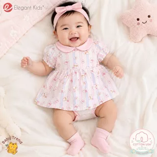 Elegant Kids ชุดเด็กผู้หญิง 0-12 เดือน ชุดบอดี้สูทกระโปรง Pastel Kitten Collection | Babytrend