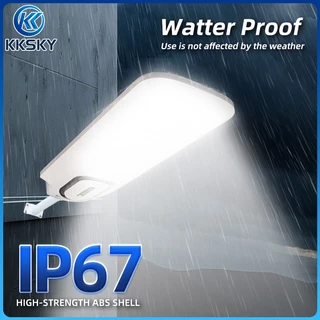 KKSKY ไฟถนนโซล่าเซลล์ LED 2000W 1000W 500W แสงที่แข็งแกร่ง ด้วยรีโมทคอนโทรล ไฟเซ็นเซอร์ Solar Light โคมไฟถนน IP67 กันน้ำ
