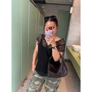 ขาสั้นเอวต่ำลายทหาร Vintage camo cargo shorts