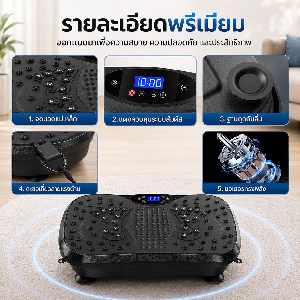 【รับประกัน10ปี】เครื่องสั่นออกกำลังกาย รูปที่ 3